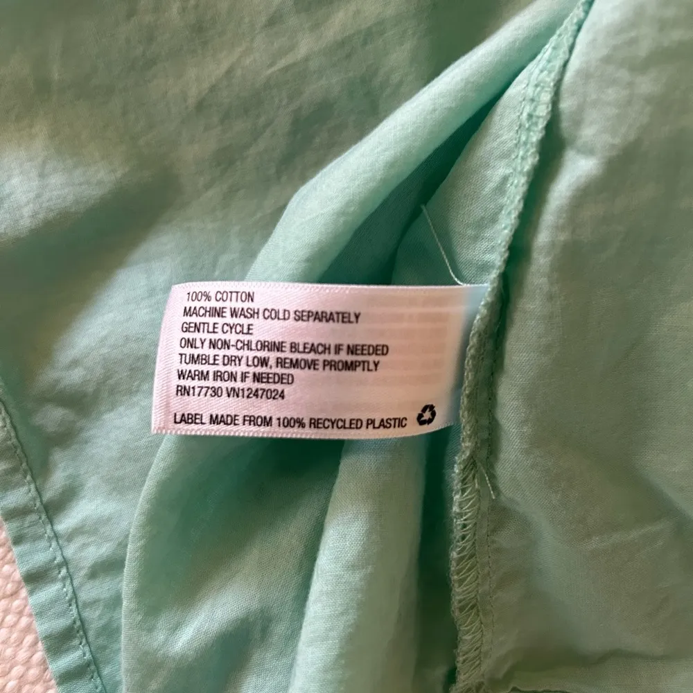 A New Day turquoise eyelet ruffle top size XS - Image 3