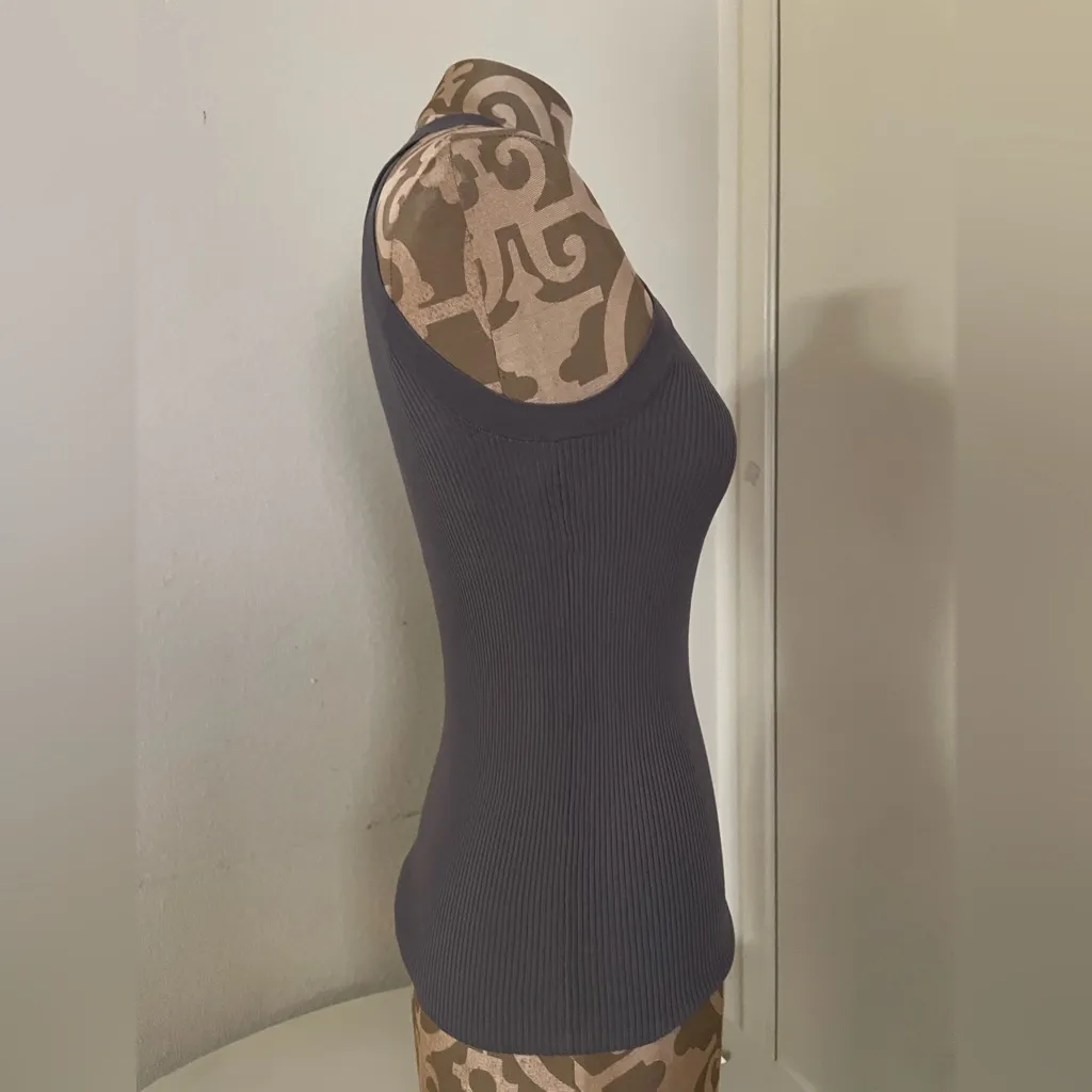 ZARA Fine Knit Halter Top Steel Gray Size S - Image 4