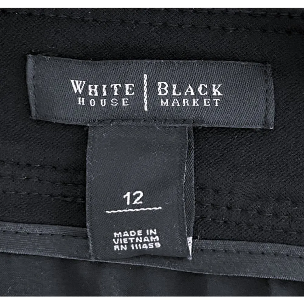 Sexy WHITE HOUSE BLACK MARKET WHBM Black Tiered Lined Mini Skirt ~ Women's 12 - Image 3