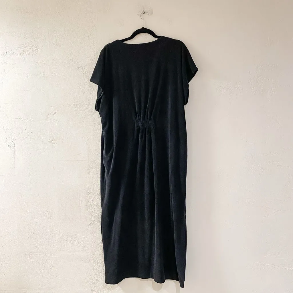 Barefoot Dreams Beach CozyTerry Caftan in Black Medium - Image 3