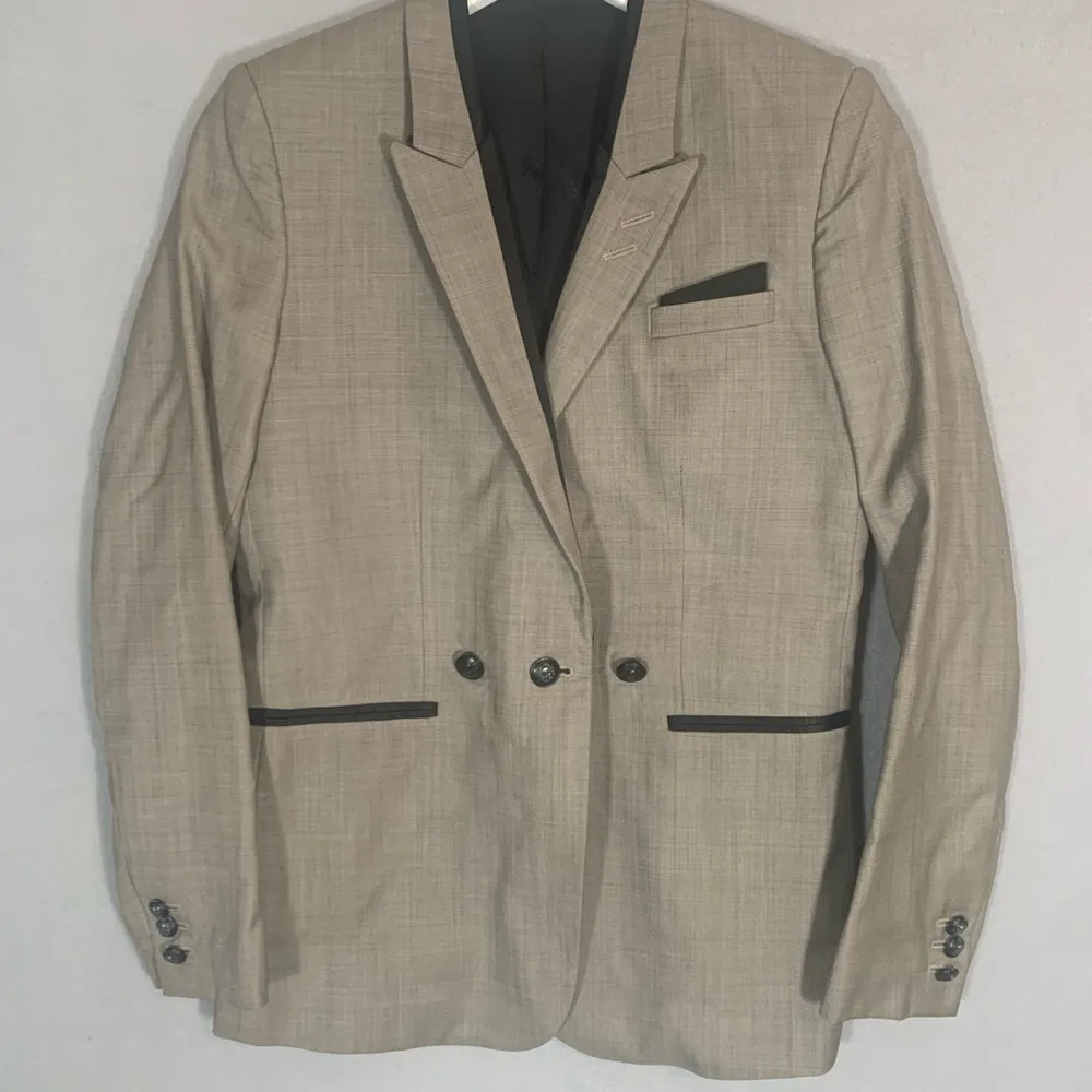 The Kooples Tan and Black Blazer Structured Tailored Design Ladies Size 38 US 6 - Image 9