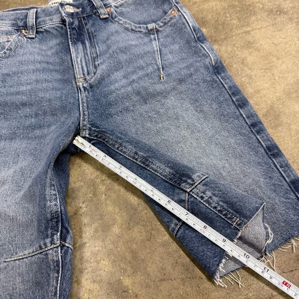 Free People Ghost town high rise long Jean shorts - Image 6