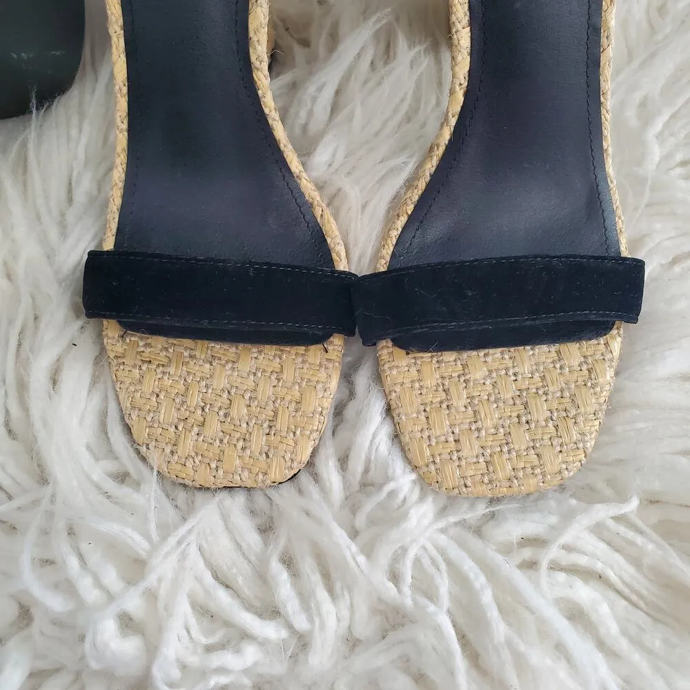 Shoe Republic LA Black Chunky Heel Open Toe Strappy Sandals Size 7.5 - Image 2