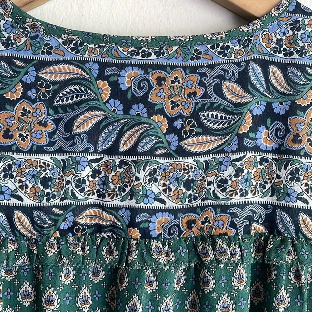 Veronica Beard Mariposa Silk Midi Dress Seagrass Green Multi - Image 11