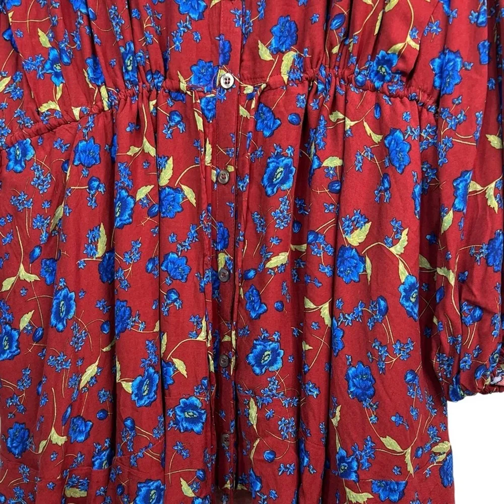 Free People Mini Flower Fields Mini Burgundy Dress S/P - Image 50