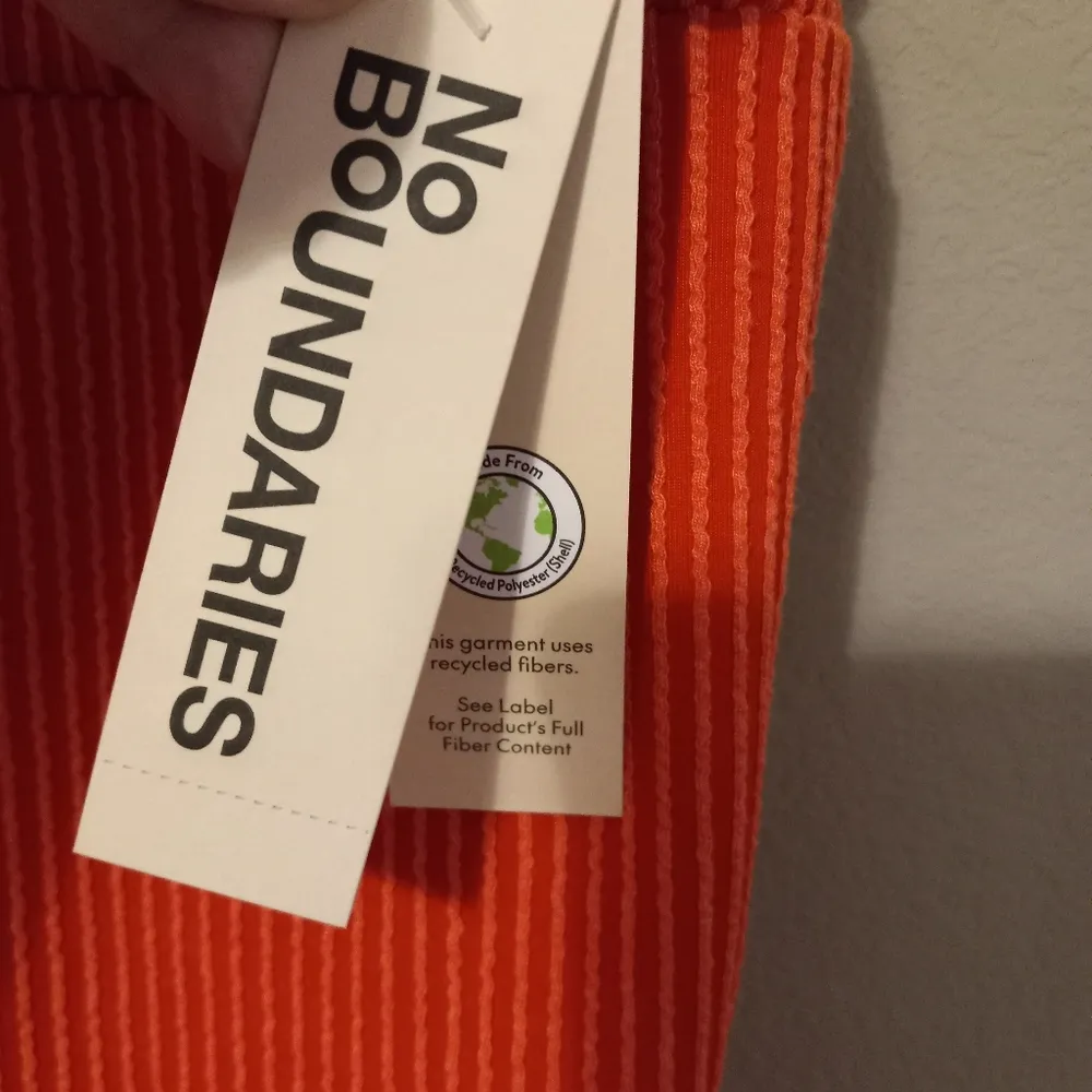 NoBo L Sleeveless Ribbed Summer Stretch Bodycon Mini Dress in Orange - Image 3