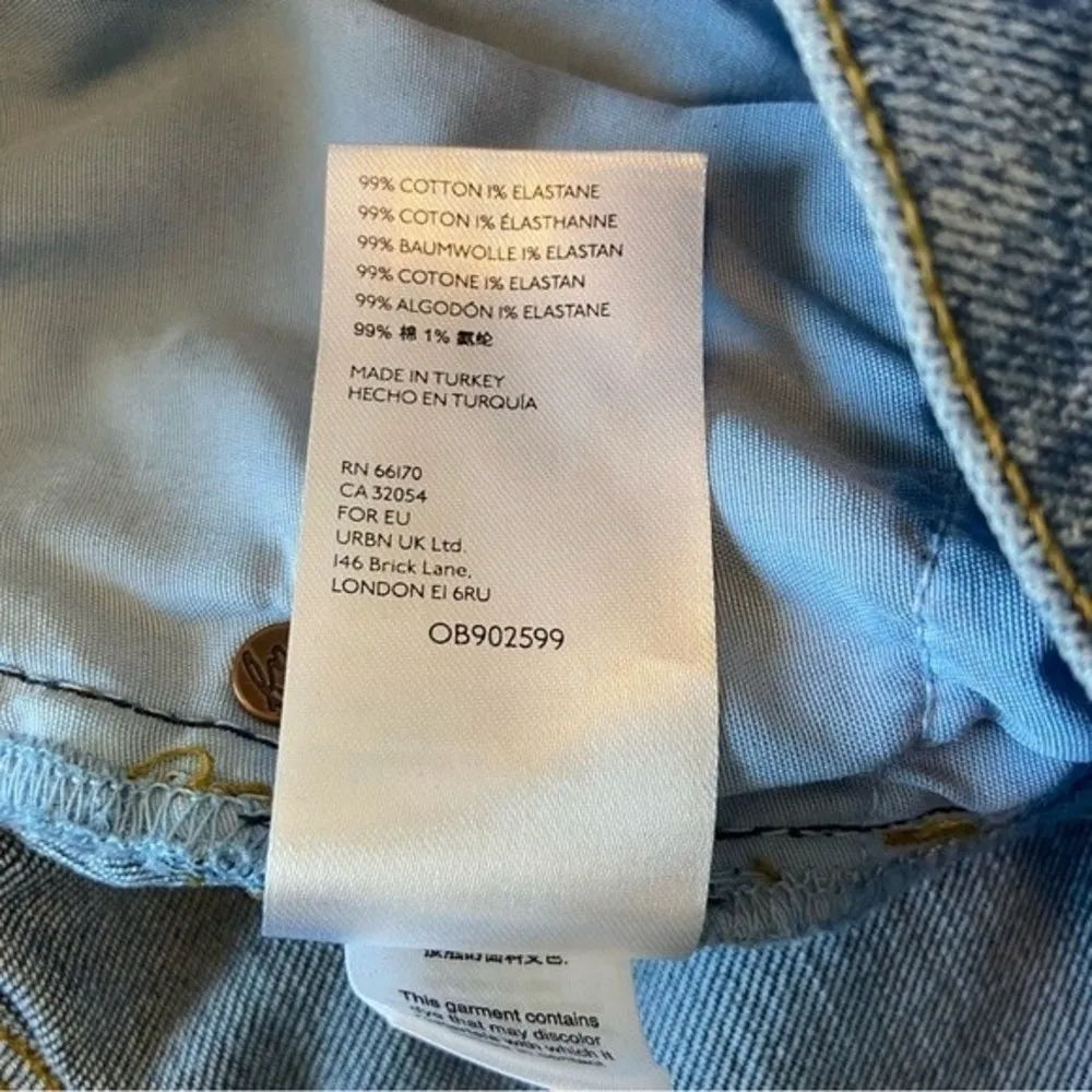 Free People We The Free Stella Skinny Cropped Raw Hem Button Fly Jeans Size 29 - Image 14