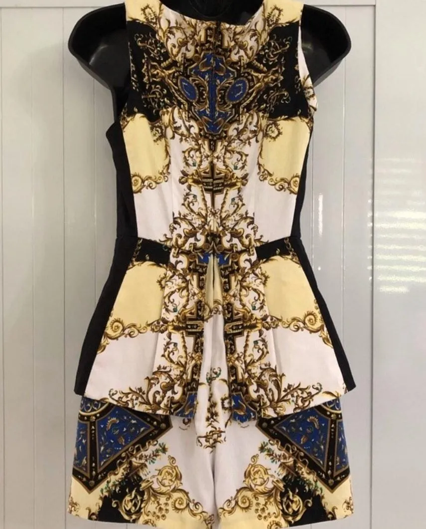 Baroque Print Romper - Image 3