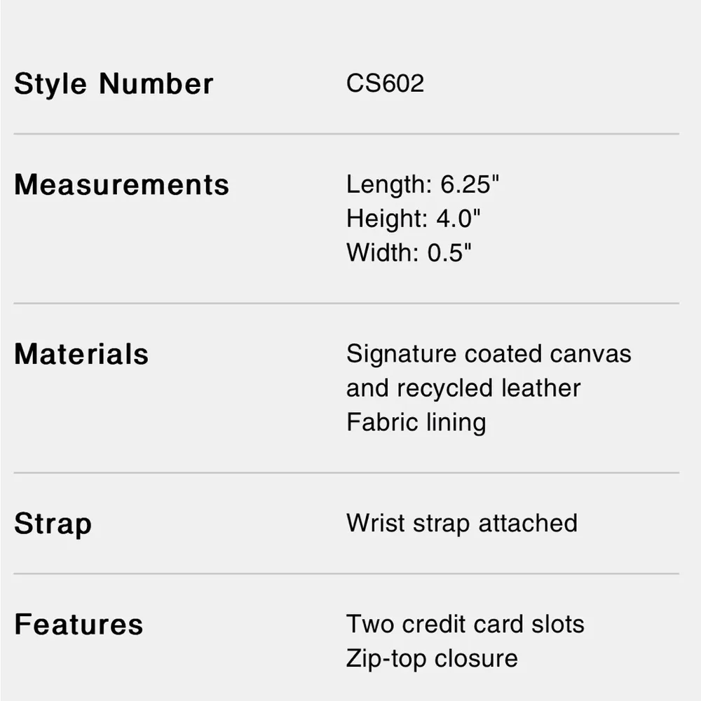 Coach Corner Zip Wristlet In Signature Canvas - Image 6