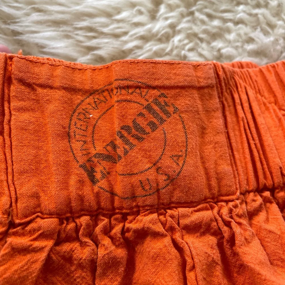 Vintage 80s energie garment dyed cotton shorts orange high rise shorts vtg - Image 3