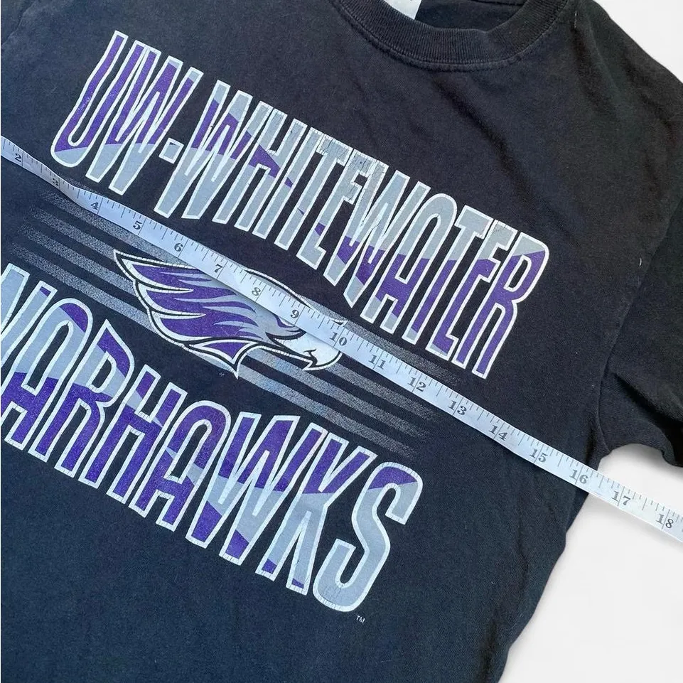 UW Whitewater Warhawks college shirt size small Black - Image 4