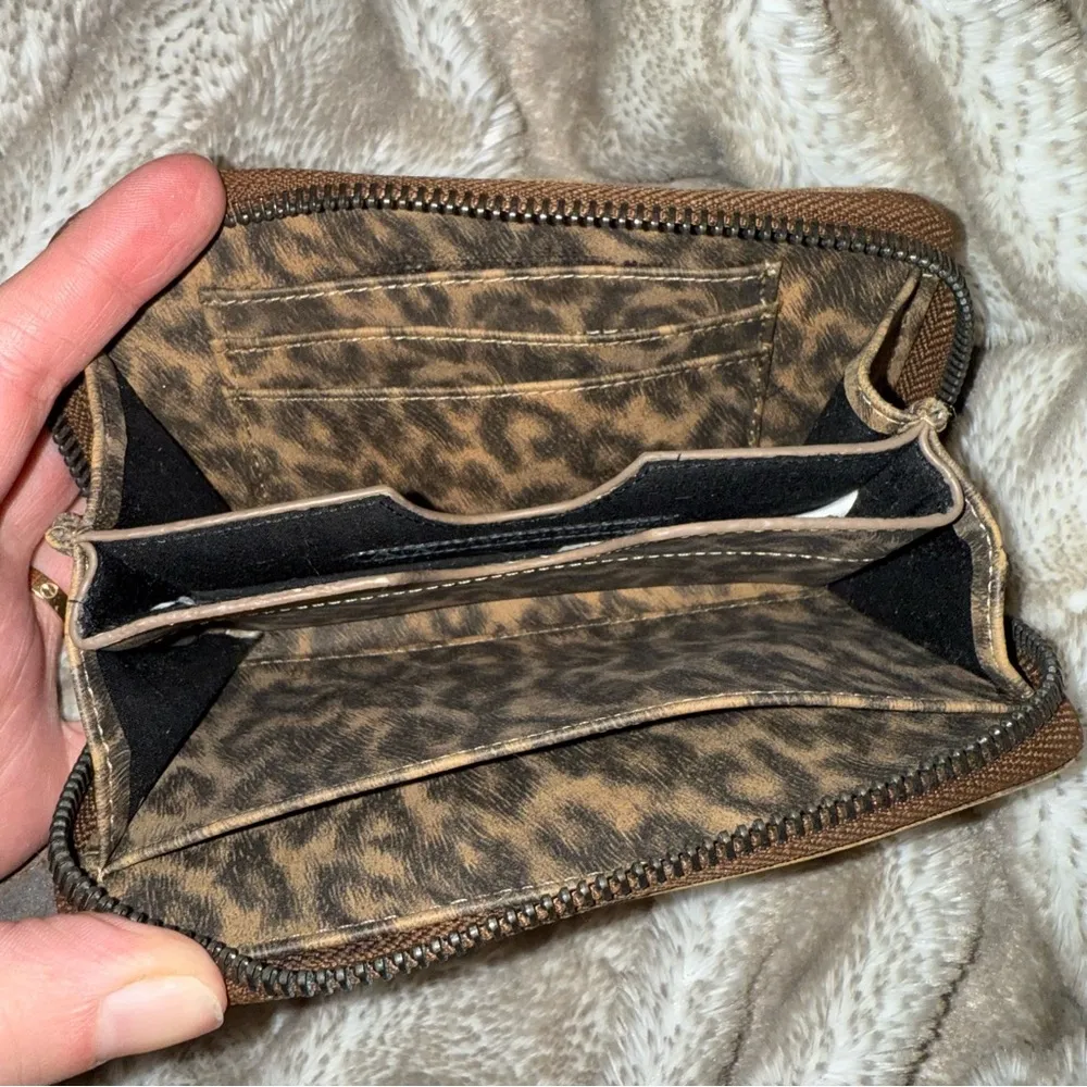 Armani Exchange  Brown Animal Print Wristlet - Image 3