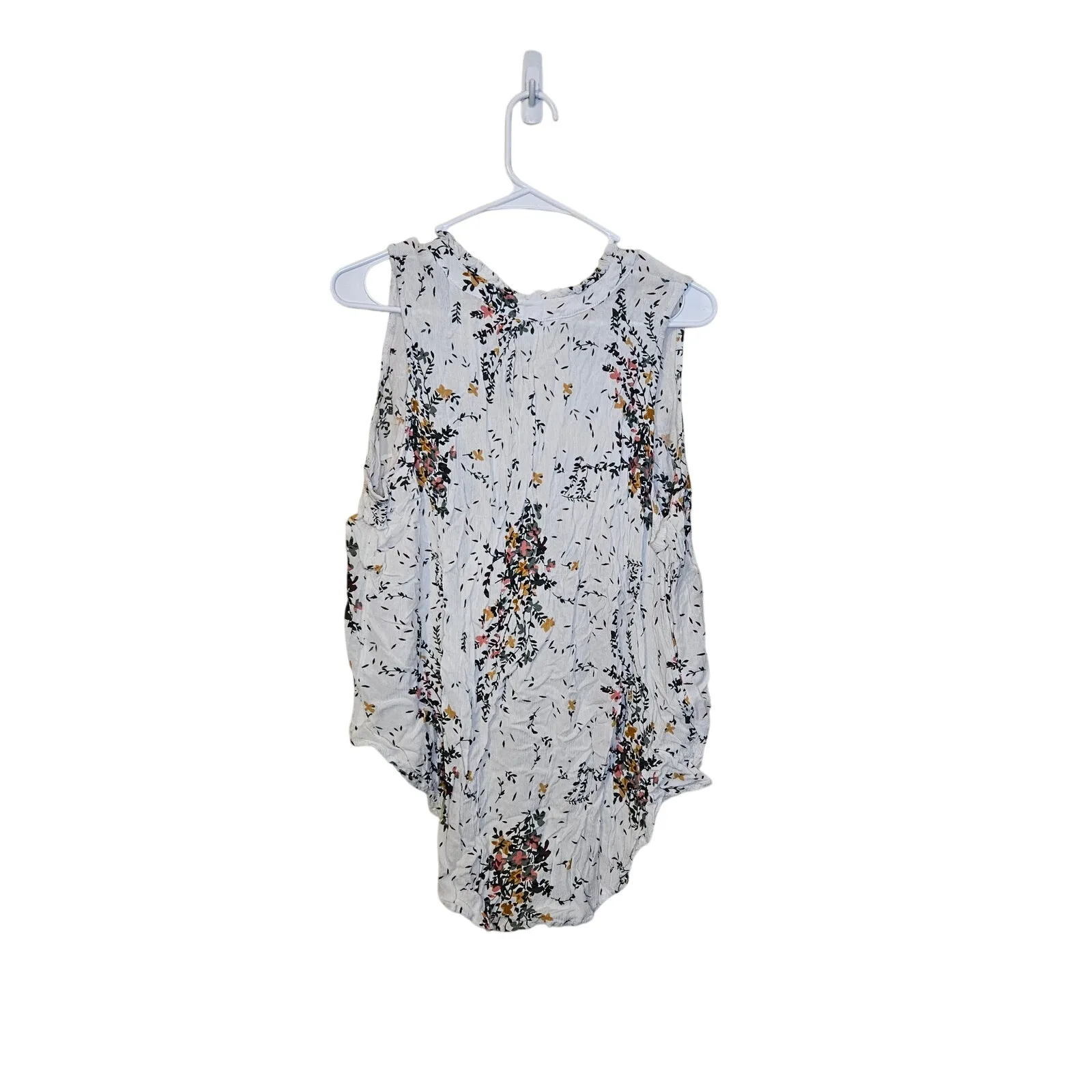 Market & Spruce 2x Plus Size Blouse Tank Top Floral Flower Sleeveless Button - Image 2