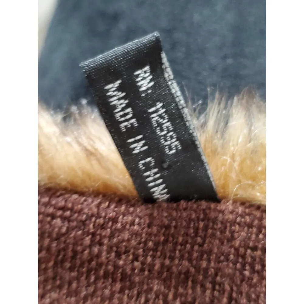 Women's Brown 100% Acrylic Faux Fur Shawl Poncho Size undefined - Image 10