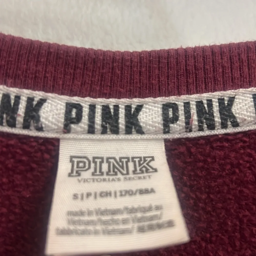 Pink Victoria's Secret LOVE PINK  Burgundy pullover sweater - Image 5