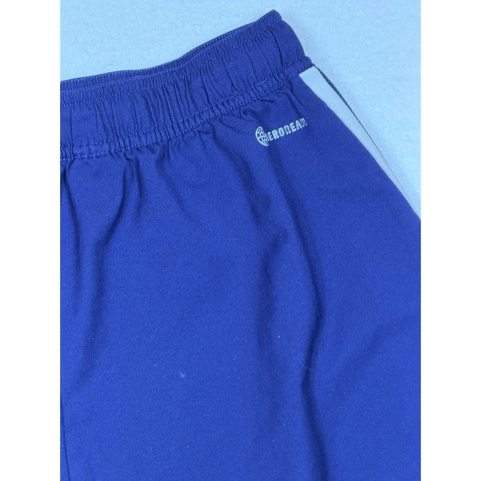 Adidas Women Aero Ready Navy Blue Running Shorts 3 Stripe Athletic Gym Size S - Image 9
