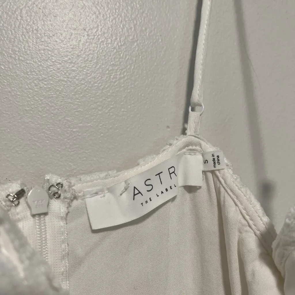 ASTR the Label Lace‎ A-Line White Midi Dress Size Small - Image 5