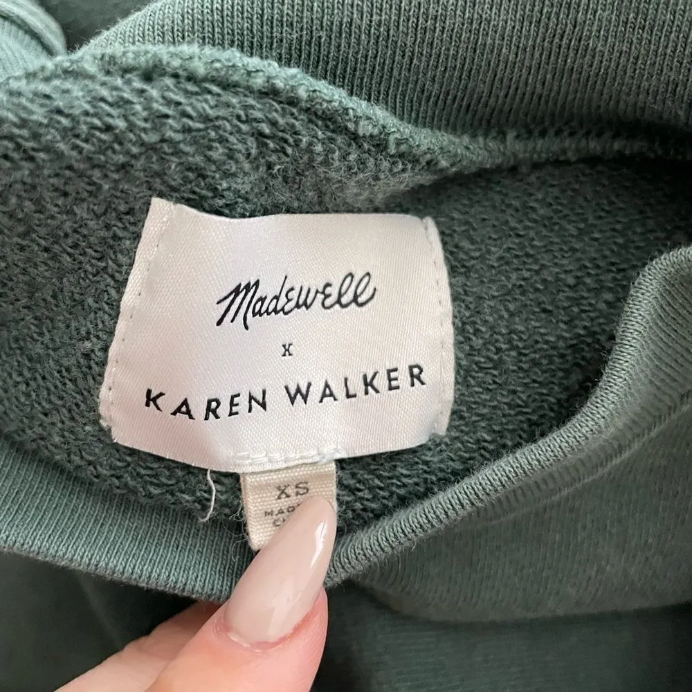 Madewell x Karyn Walker‎ Oversized Crop Crewneck Sweater  Puff Loose Sleeves XS - Image 4