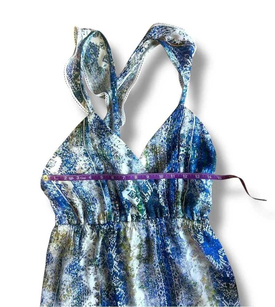 Revolve Tularosa Willa open back criss cross ruffle watercolor midi dress Size S - Image 4