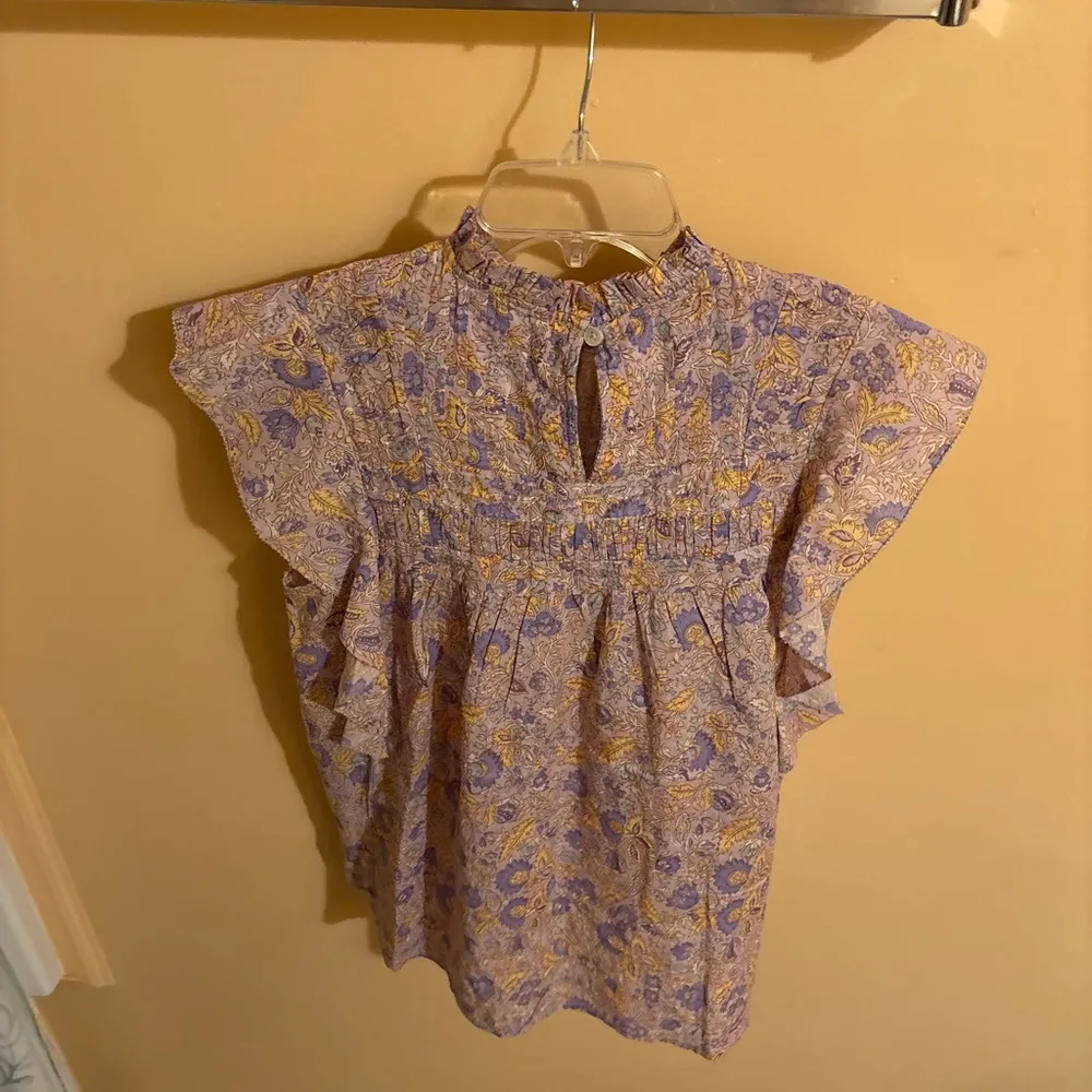 Love the Label  Josepha Smocked Floral Blouse in Lavender - Image 5
