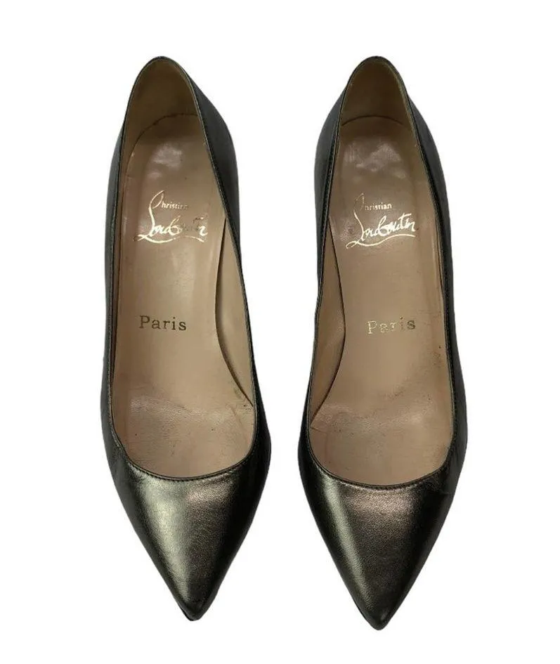 Christian Louboutin Metallic Stiletto Heels Pumps Size 6.5 - Image 11