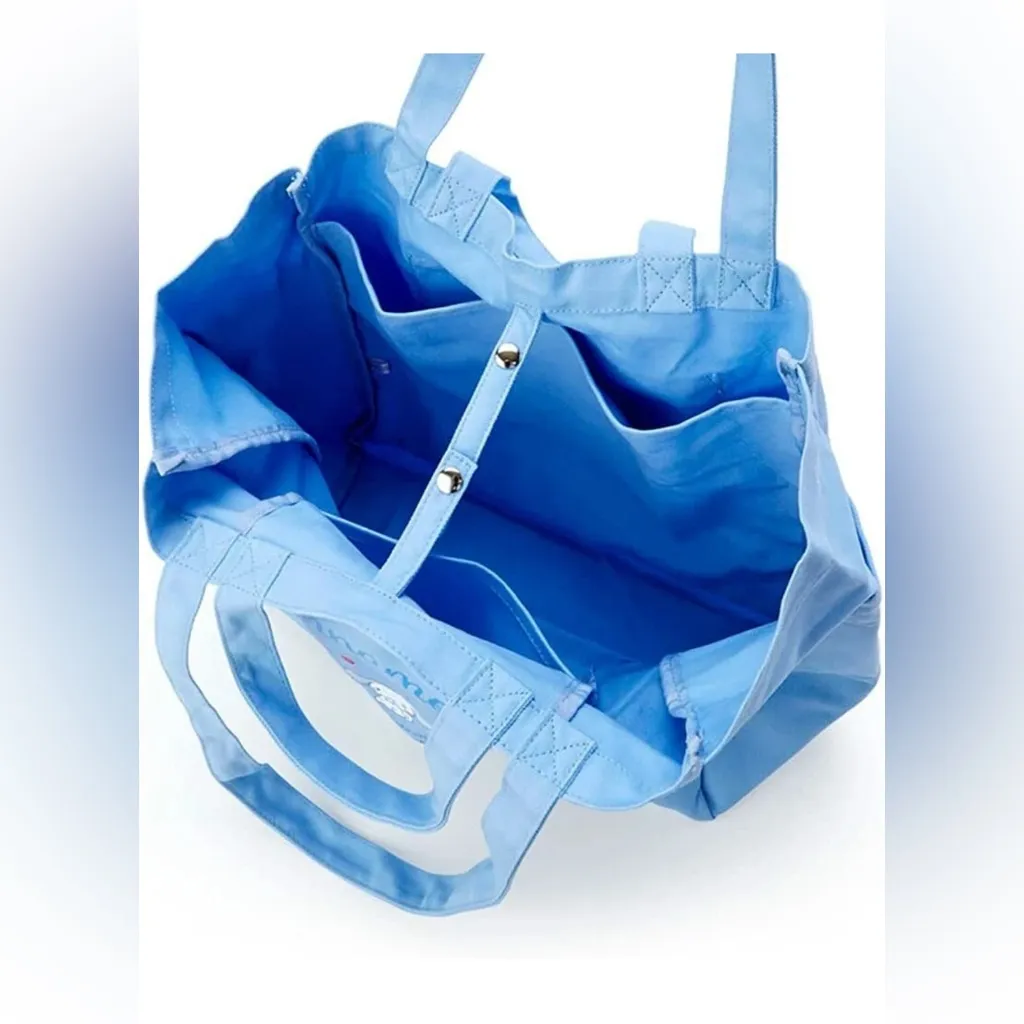 Sanrio Cinnamoroll Light Blue Tote Bag Shoulder/Carry Straps East/West Pockets - Image 10