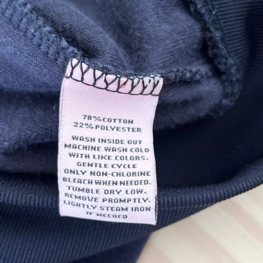 Juicy Couture Y2K Velvet Hoodie Track Jacket Bling Zipper Pull Tab Navy Blue, XL - Image 11