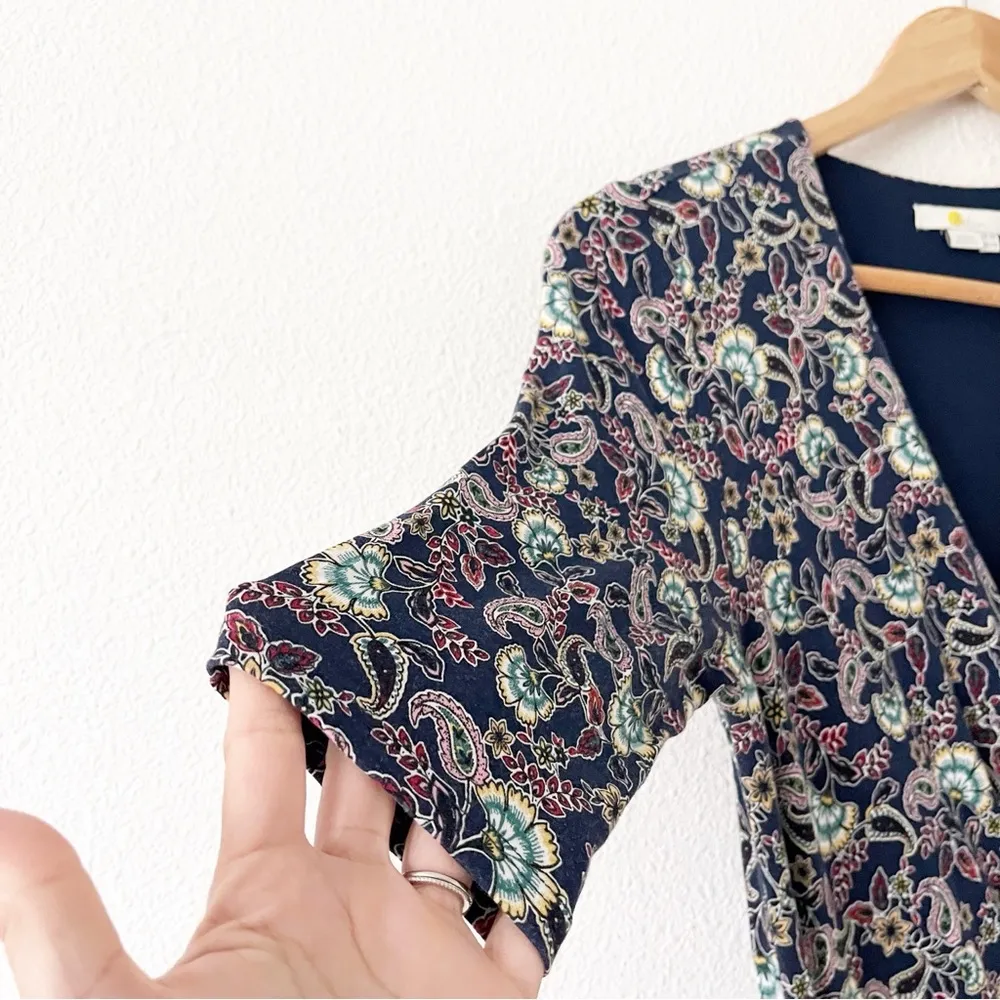 Boden Kassidy Jersey Midi Dress in Floral Blue Multicolor Size 4 - Image 5