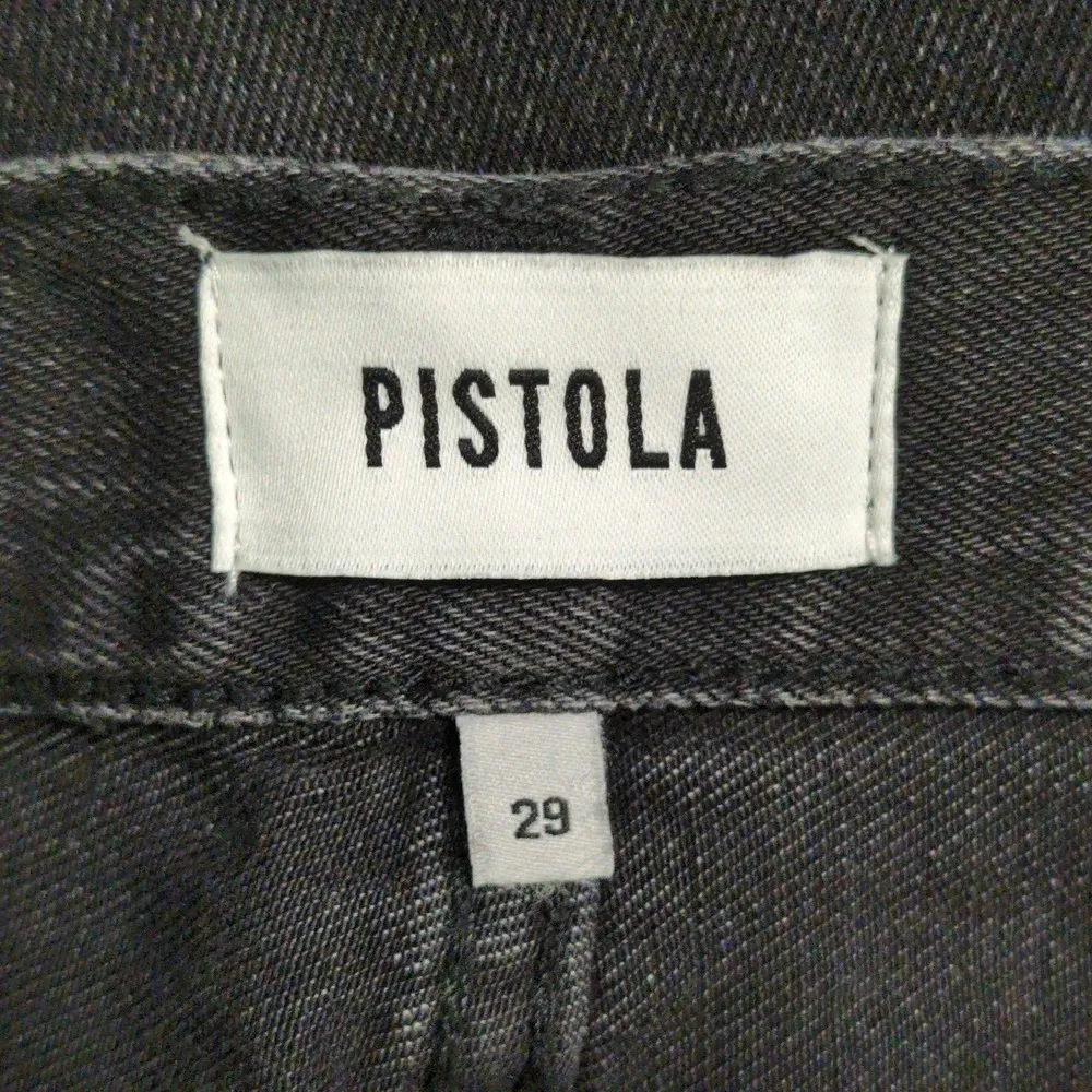 Pistola Cassie Super High Rise Straight Distressed Night Shade Dark Wash 29 New - Image 11