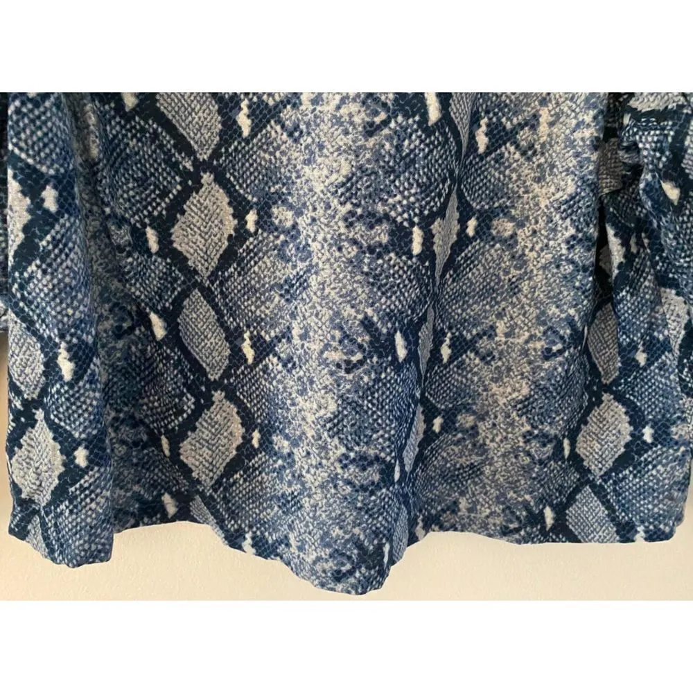 Stella & Dot It's All Gonna Happen Blue Button Up Back Blouse Women's Sz XL​ - Image 6