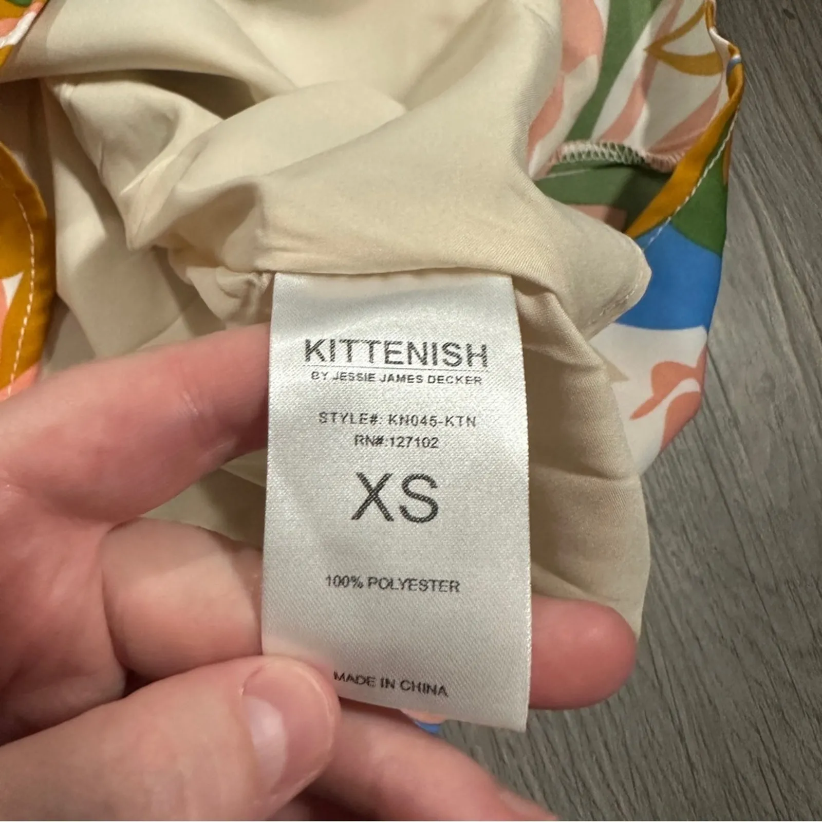 Kittenish Stand Out Multicolor Geometric Print Long Sleeve Mini Dress‎ Size XS - Image 7