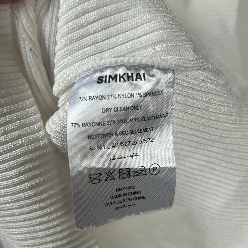 Simkhai Reza Racerback Sleeveless Tank Top In White Size Large NWOT - Image 8