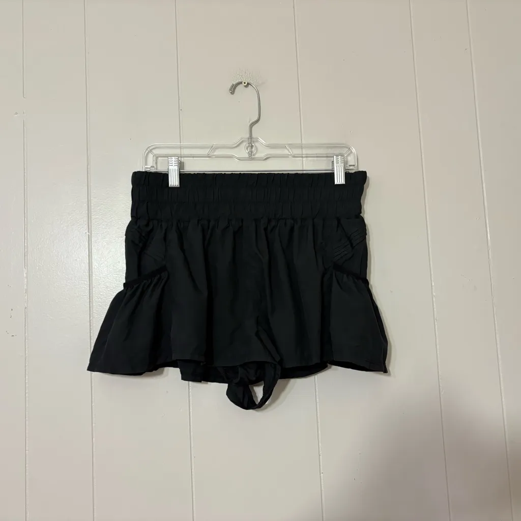 Free People Movement Get Your Flirt On Black Shorts Size M Built - Image 2