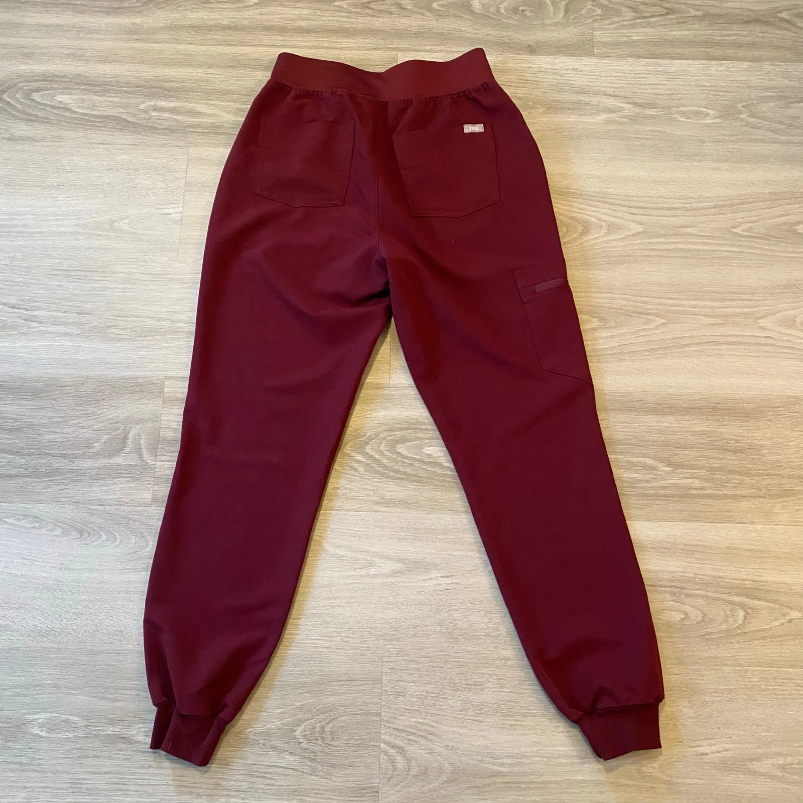 FIGS Burgundy Red Zamora Jogger Scrub Pants Uniform Small XS - Image 5