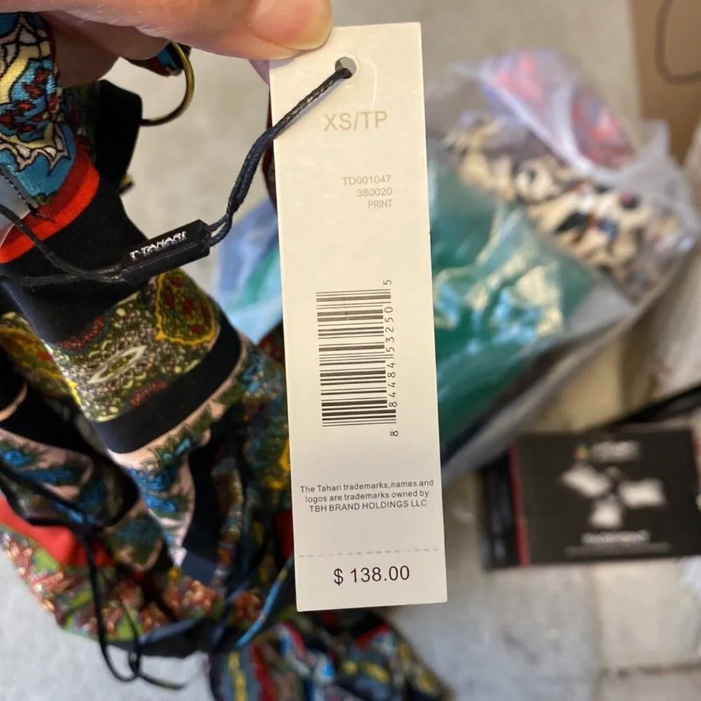 T Tahari Tile Long Casual Maxi Dress bohemian Gypsy summer flowy vacation - Image 12