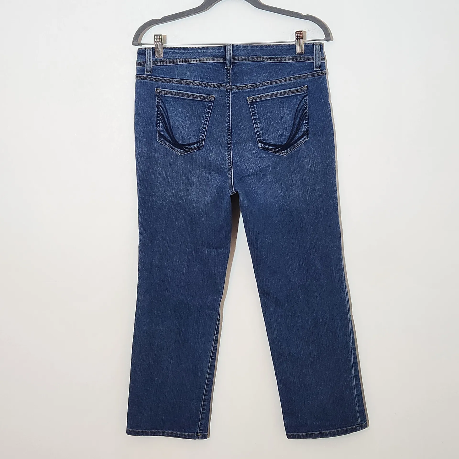 Style & Co. Straight Leg Cropped Denim Jeans Size 12 Petite Cropped Denim - Image 5