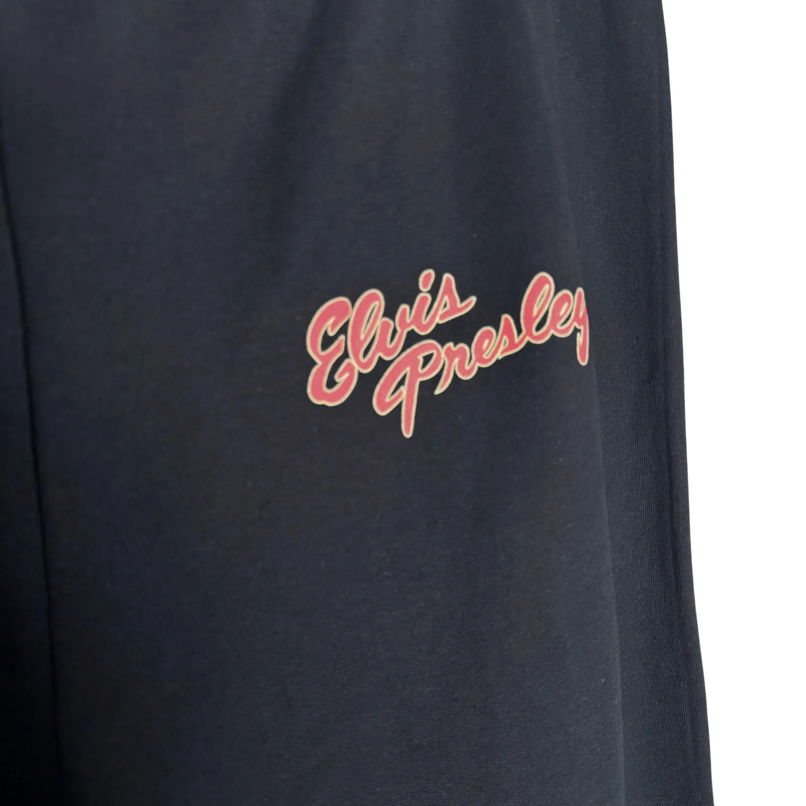 Elvis Presley Music Note Fleece Sweatpants Size XXL Black Retro Loungewear Cozy - Image 5