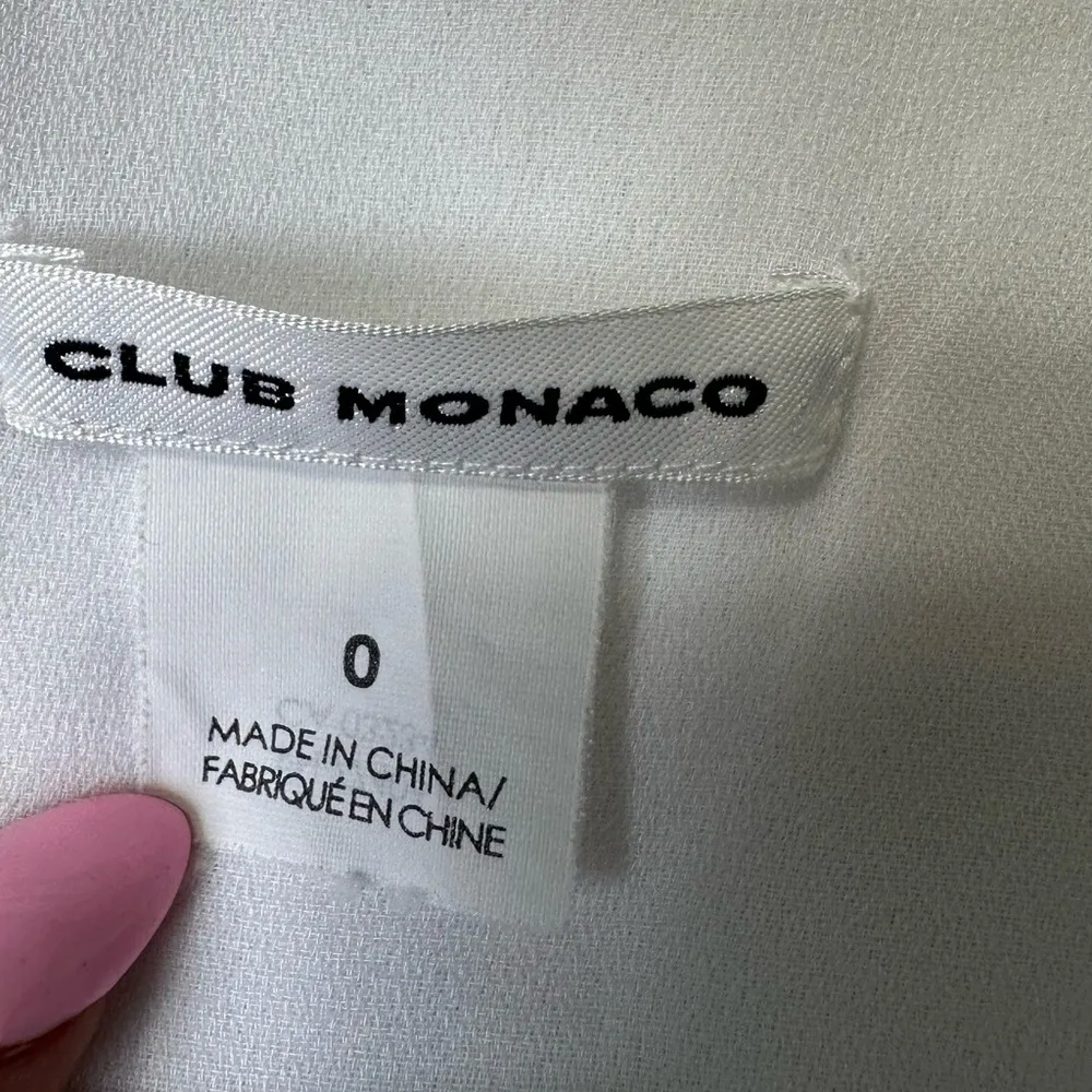 Club Monaco Coquette Women's White Sleeveless Cut Out Romper With Pockets - Image 13