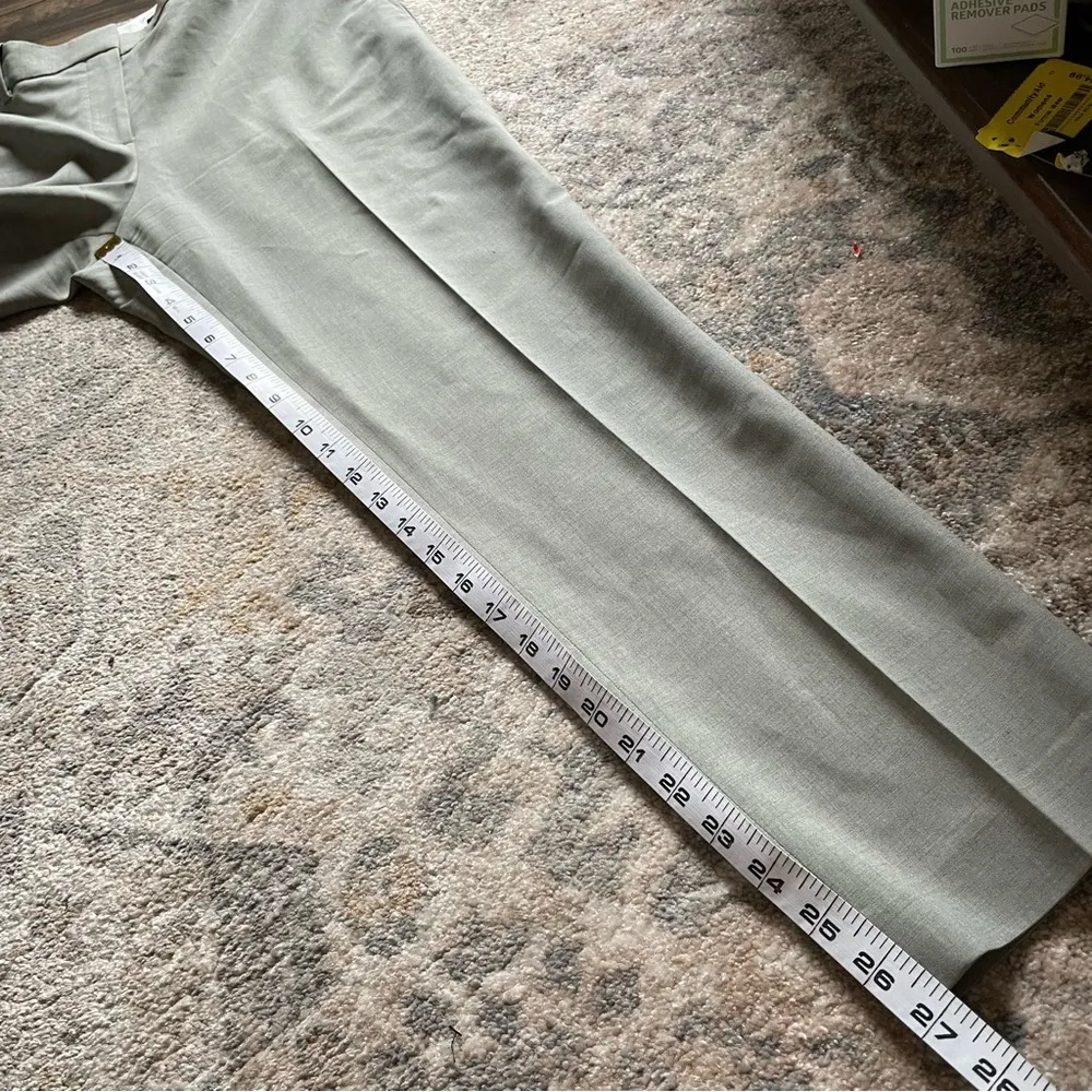 Theory Tapered Straight Leg Mid Rise Minimalist Office Chic Trouser Pants 8 - Image 9