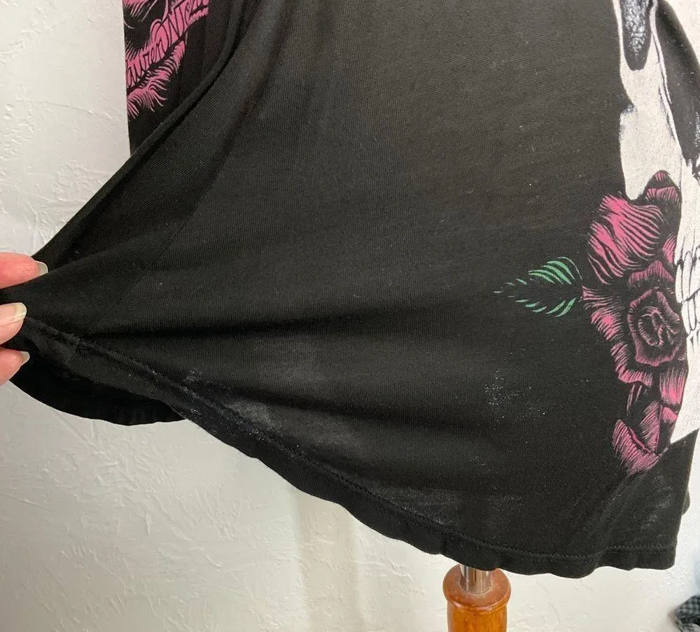 Sample Flaws Skull Crown Cold Shoulder Top XS - Image 6