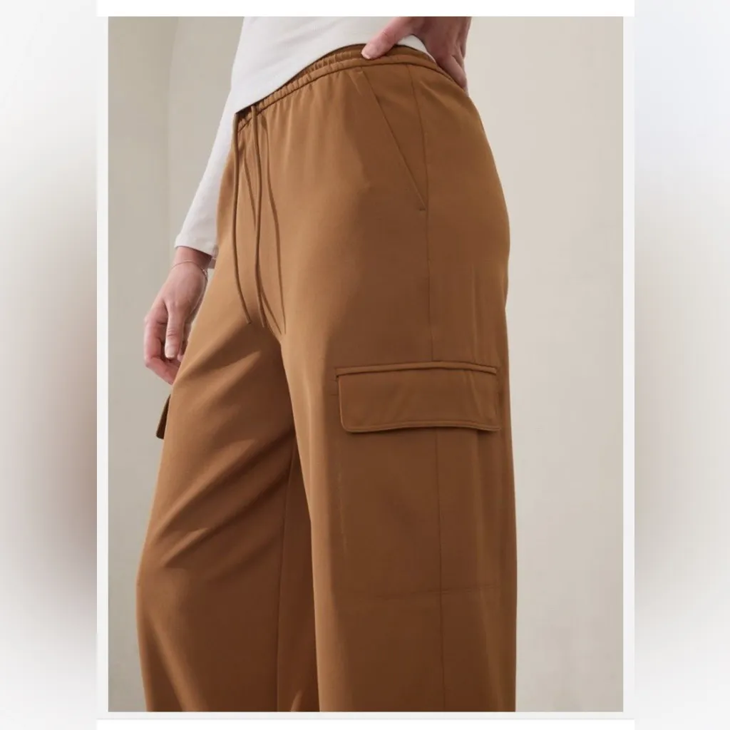 Athleta promenade high rise wide leg cargo pants medium tall NWOT - Image 3