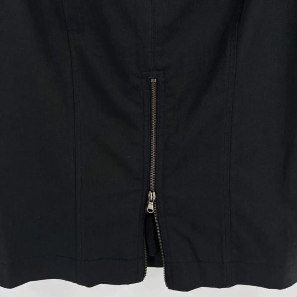 Marella Flat Front Classic Straight Pencil Skirt Charcoal Black‎ Size 8 Back Zip Gray - Image 5