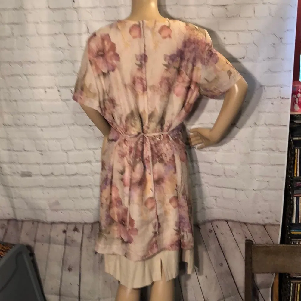 Vintage Sheri Martin Two Layer Tie Back Dress Marked Size 18 Runs Much Smaller - Image 6