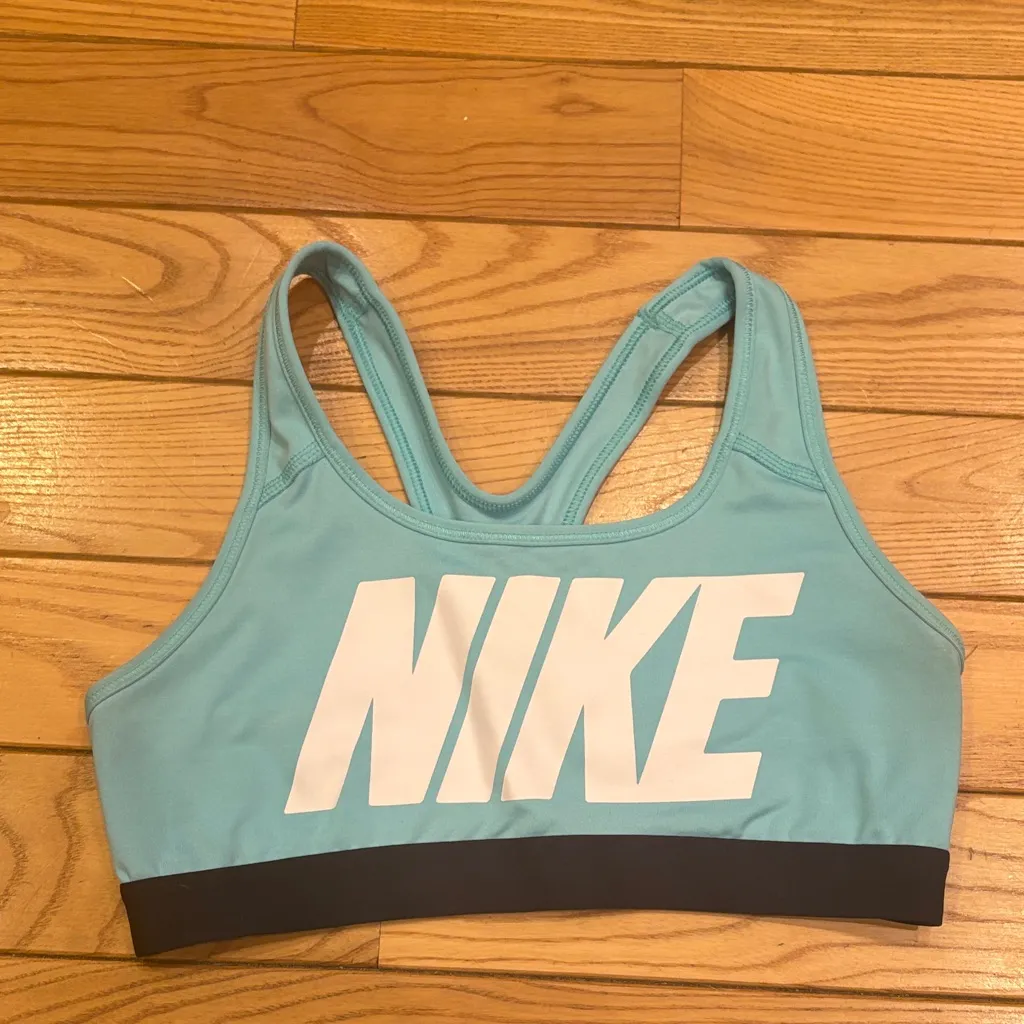 Nike Dri-Fit Size Medium Blue Athletic Sports Bra - Image 2