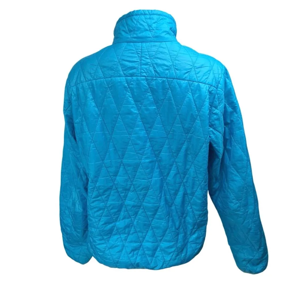 Patagonia Primaloft Blue Quilted Long Sleeve Half Zip Puffer Down Coat Jacket M - Image 2