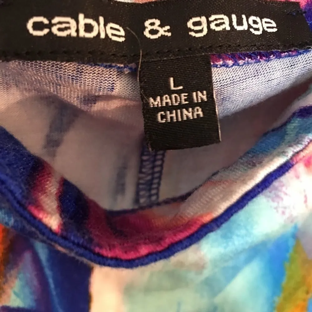 Cable & Gage flowey cold shoulder long top - Image 3