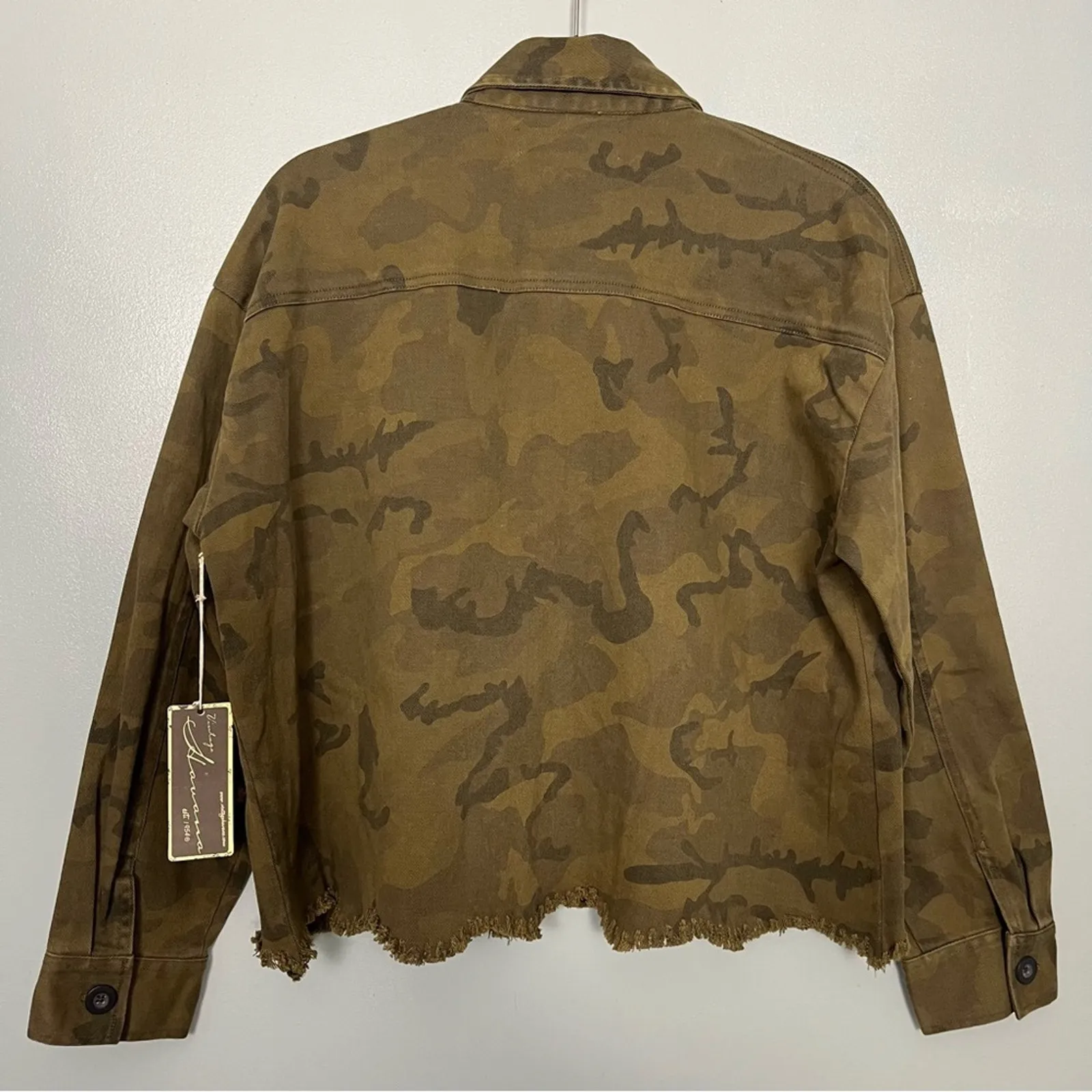 NWT Vintage Havana Military Style Camo Jacket Green Women’s Medium - Image 4