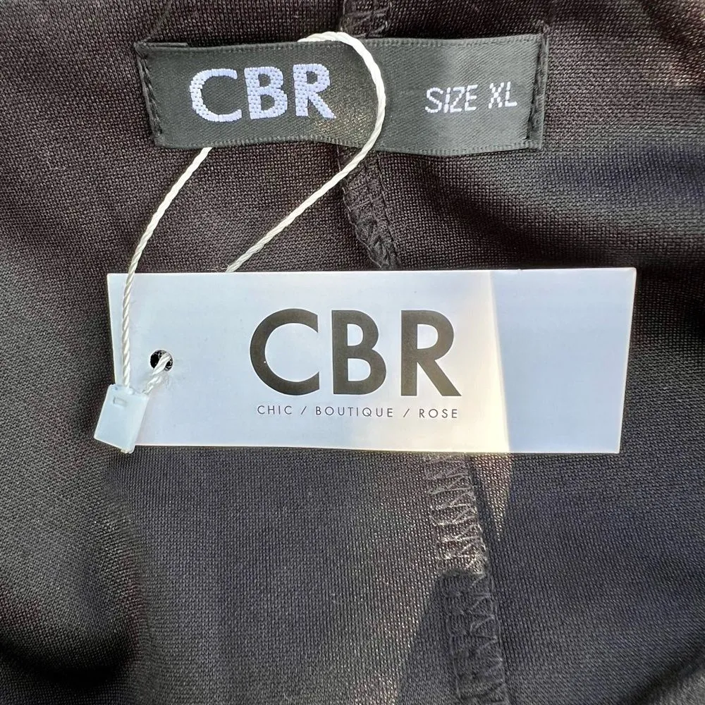 CBR Black Dress With Attached Shawl - Image 3