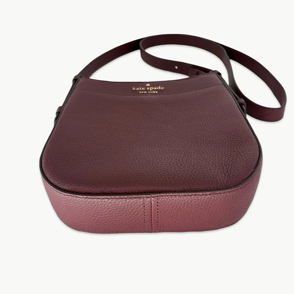 NWOT Kate Spade Leila North South Leather Crossbody | OS | Sherrywood Red Brown - Image 4