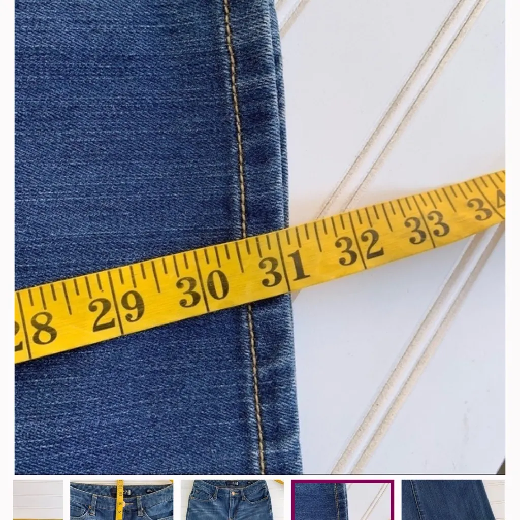 Seven7 Blue Flare Wide Leg Jeans - Image 7